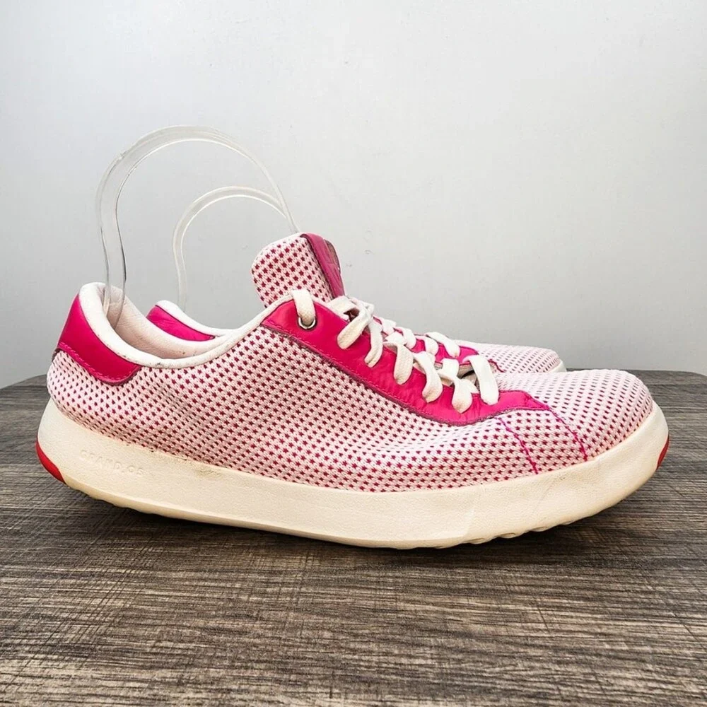 Cole Haan Zerogrand‎ Women's Pink White Star Mesh Sneakers Athletic Shoes 9.5 - Picture 2 of 7